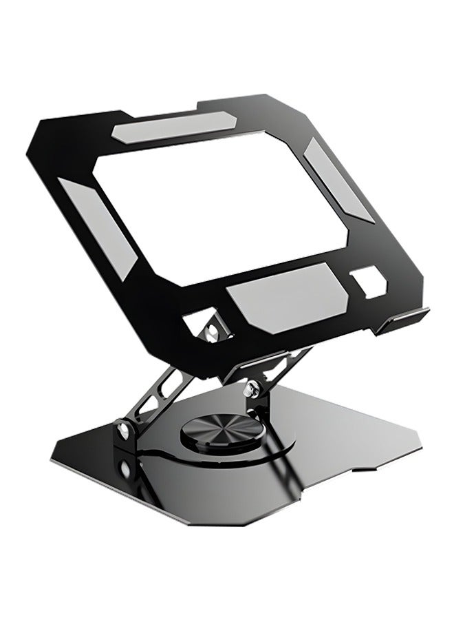 Laptop Stand, Computer Stand, 360° Rotatable and Foldable, Height Adjustable, Suitable for Mobile Phones, Computers, and Other Devices, Black - Image 1