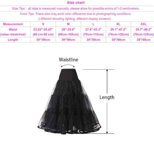 Kumeng Women's Ankle Length Petticoats Long Plus Size Wedding Slips Crinoline Underskirt for Prom Evening Wedding Dress - Image 2