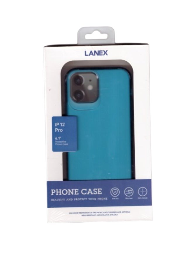 LANEX Turquoise Blue Case for iPhone 12 Pro - Slim Fit Shockproof Case