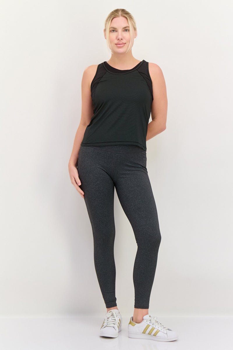 SKECHERS Women Sportswear Fit Sleeveless Training Top, Charcoal  - Image 4