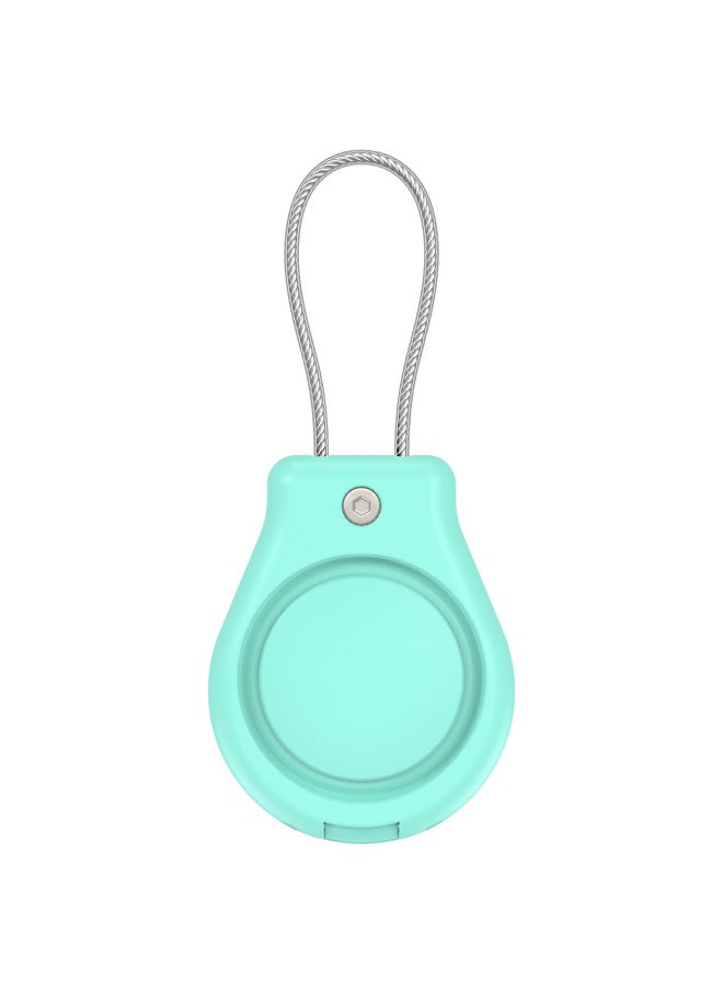 Generic - Safety Lock Metal Rope Protective Cover Suitable For Apple Airtag Protective Cover Locator Anti-loss Device Three-proof Full Package-Color:Mint Green-Applicable Models:Suitable For Apple Airtag Protective Case - Image 1