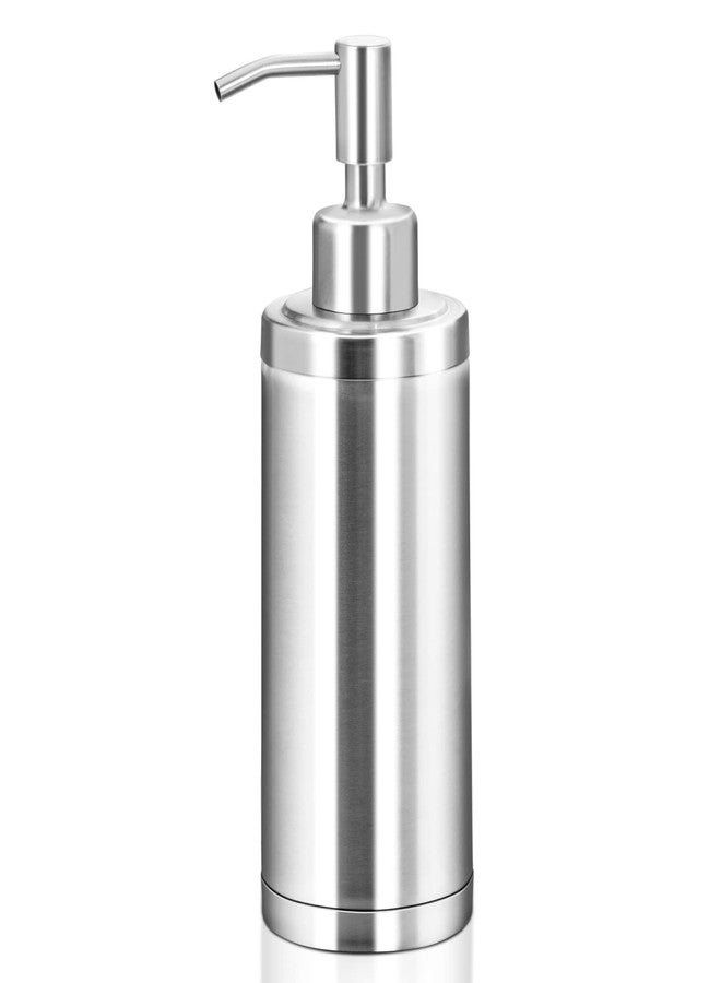 Tiilan Countertop Hand Soap Dispenser, Refillable Stainless Steel Soap Pump Bottle for Bathroom & Kitchen, Free Standing - 300ml, Brushed Nickel - Image 1