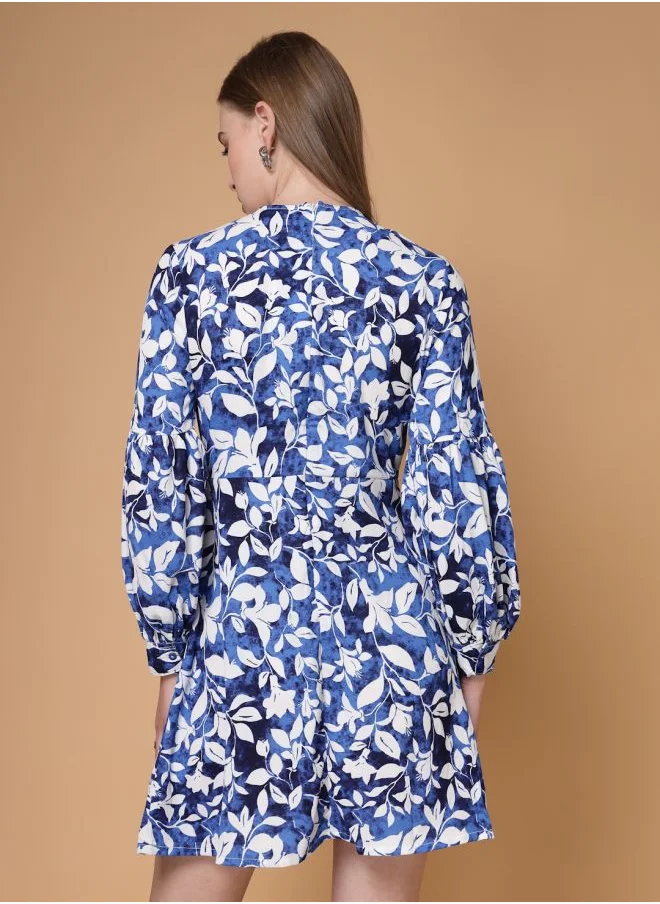 مرفوعة Women Regular Fit Casual Floral Print Shift Dress