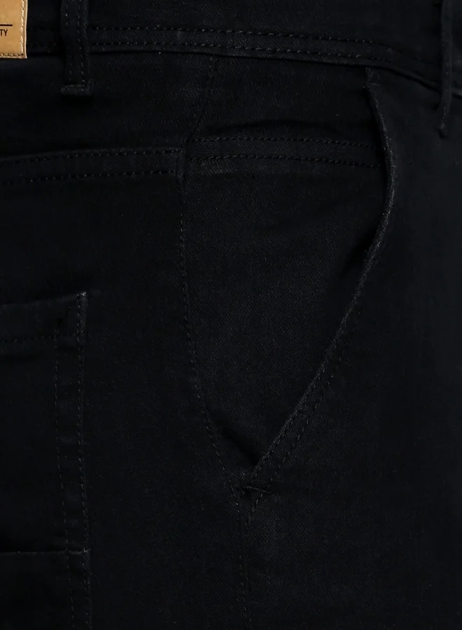 HIGH STAR Men Black Slim Fit Mid-Rise Clean Look Stretchable Jeans