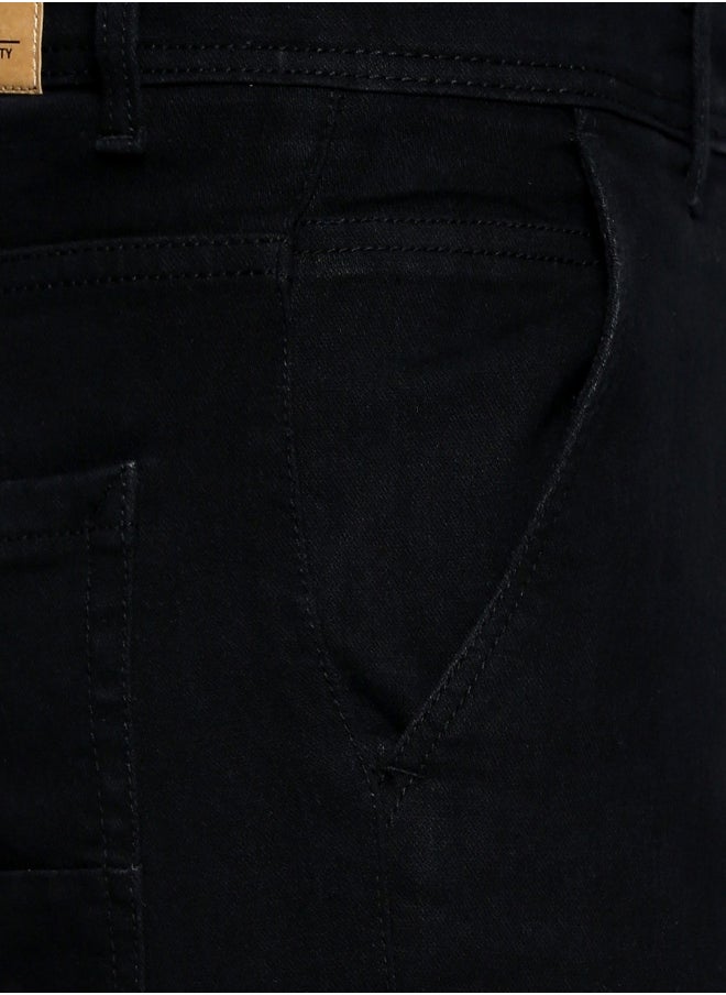 HIGH STAR Men Black Slim Fit Mid-Rise Clean Look Stretchable Jeans  - Image 5