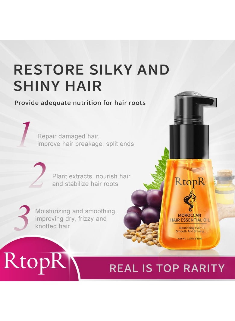 RtopR 2-PACK Hair Care Essential Oil, Makes Hair Soft and Shiny 35ml*2 - Image 2