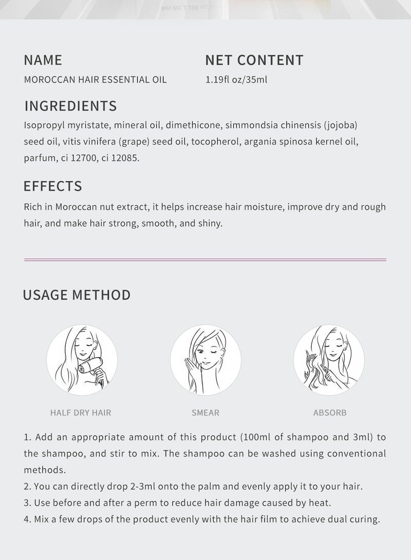 RtopR 2-PACK Hair Care Essential Oil, Makes Hair Soft and Shiny 35ml*2 - Image 5