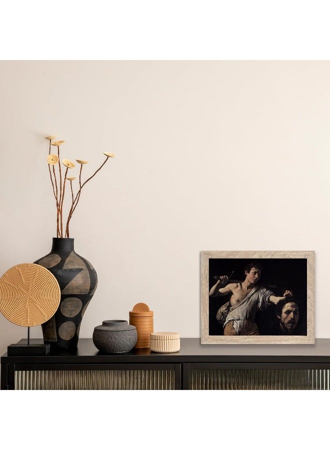 HoozGee David with the Head of Goliath Framed Wall Art Prints by Caravaggio - Image 3