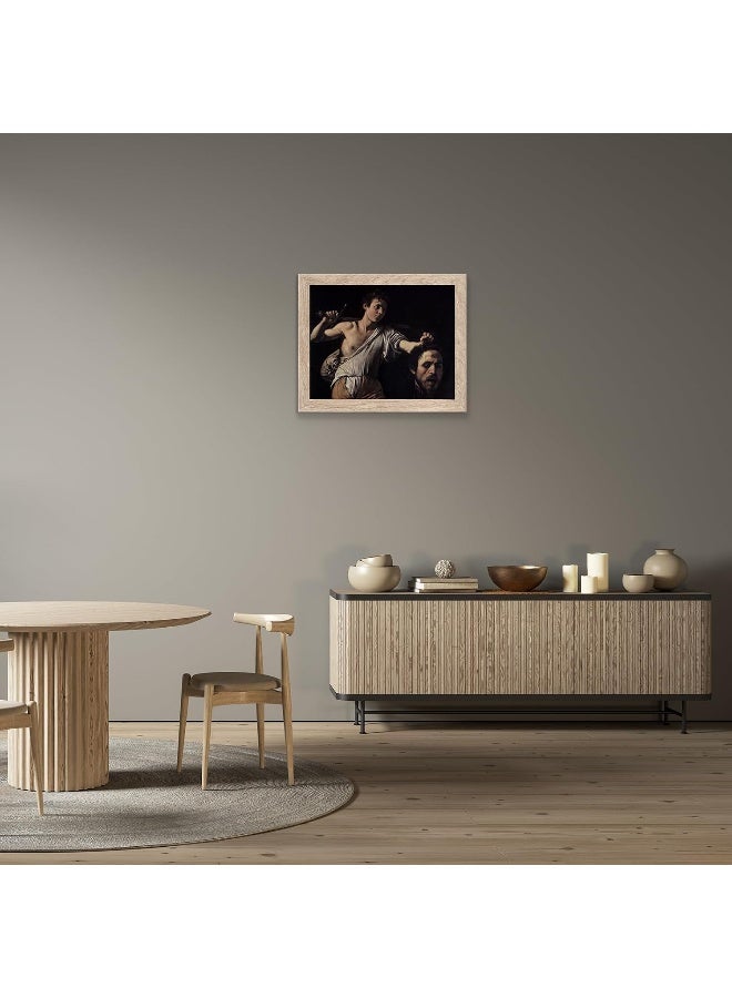 HoozGee David with the Head of Goliath Framed Wall Art Prints by Caravaggio - Image 4