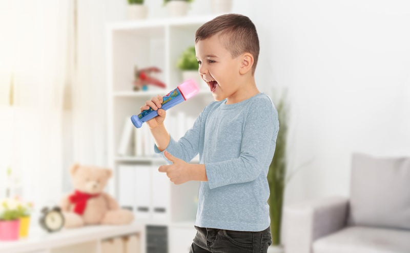 eKids Disney Stitch Karaoke Microphone for Kids, Bluetooth Microphone with Echo Effects and Light Show (Stitch) - Image 3