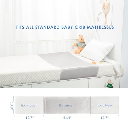 PROMEED Baby Silk Bassinet Sleeve, 23 Momme Pure Silk Cot Semi Sheet, Adjustable for All Standard Bassinet/Cradle/Cot/Crib Mattress (Light Grey) - Image 5