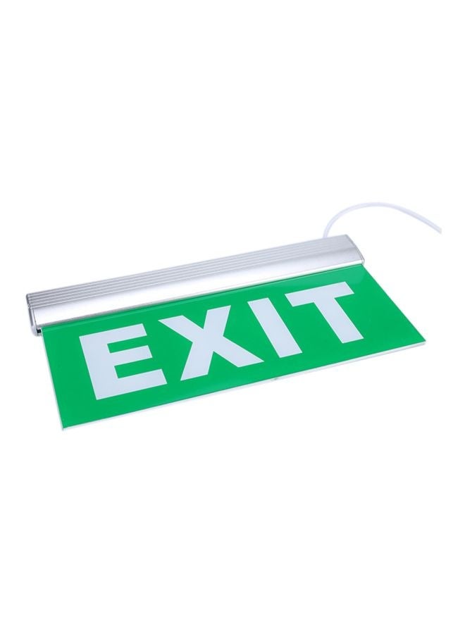 NIBEMINENT Exit Sign LED Emergency Light Green/Silver 370x200x25mm - Image 3
