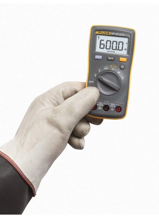 FLUKE Fluke 107 AC/DC Current Handheld Digital Multimeter by Fluke, Gray  - Image 2