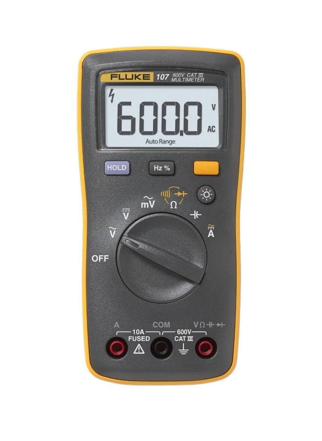 FLUKE Fluke 107 AC/DC Current Handheld Digital Multimeter by Fluke, Gray  - Image 1