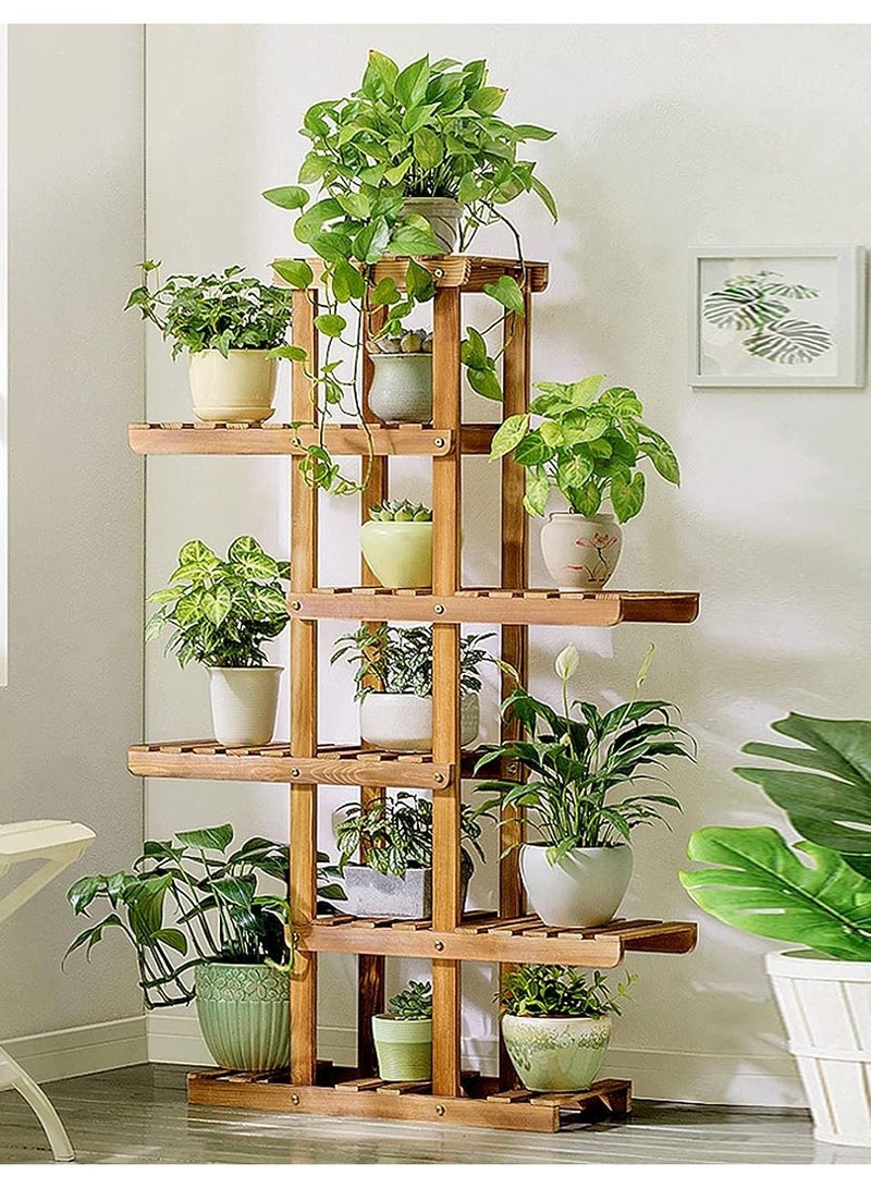 DubaiGallery Wooden Plant Stand Flower Display Stand Flower Rack Storage Rack Wooden Plant - Image 2