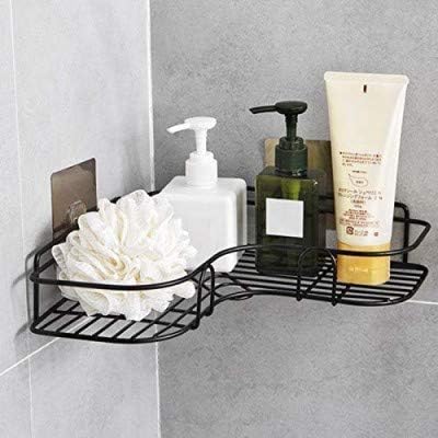 VOLDOT Multipurpose Bathroom/Kitchen Corner Storage Organizer Wall Mounted Rack Shelf Shower Caddy (No Drilling - Shelf Adhesive) Bathroom Accessories Storage Rack (Pack of 2) - Image 1