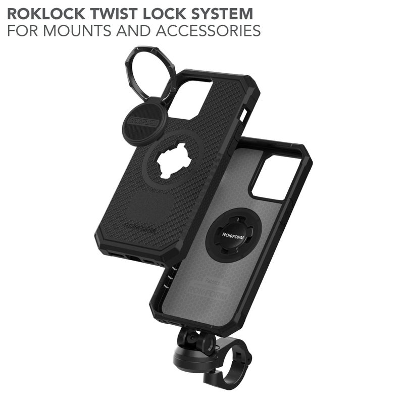 Rokform - iPhone 14 Pro Max Case, Rugged Series, Dual Magnet + MagSafe Compatible, iPhone Cover with RokLock Twist Lock, Magnetic Protective Apple Gear, Drop Tested Armor (Black) - Image 5