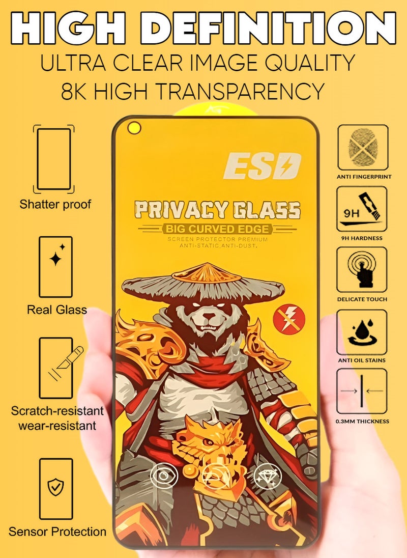 ESD Tempered Dustproof Privacy Glass Screen Protector Compatible For Samsung Galaxy A21s - Image 5