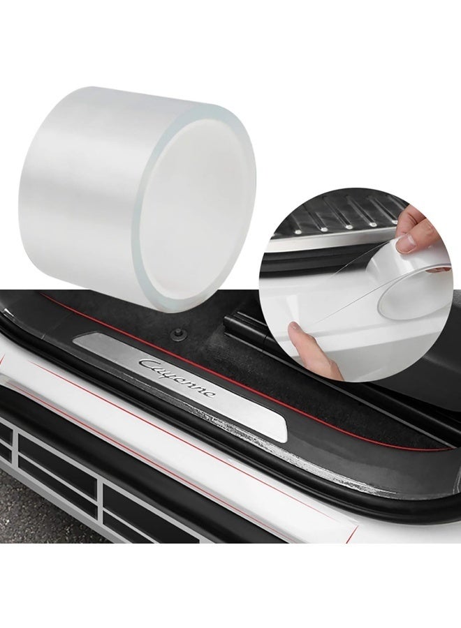 جروسي واقيات حافة باب السيارة، شريط عام شفاف 16 Ft مضاد للخدش، واقي عتبة باب قطاع لاصق مضاد للخدش للمصادم الأمامي والخلفي، يناسب جميع المركبات - Image 1