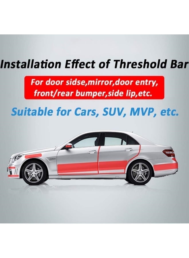 جروسي واقيات حافة باب السيارة، شريط عام شفاف 16 Ft مضاد للخدش، واقي عتبة باب قطاع لاصق مضاد للخدش للمصادم الأمامي والخلفي، يناسب جميع المركبات - Image 4