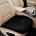 UHANBUT Sheepskin Car Seat Cushion Thin Soft Faux Fur Auto Seat Cover Breathable Comfort Seat Protector Pad Fluffy NonSlip Winter Driver Seat Cover for Car Truck Office Home Decoration Black - Image 2