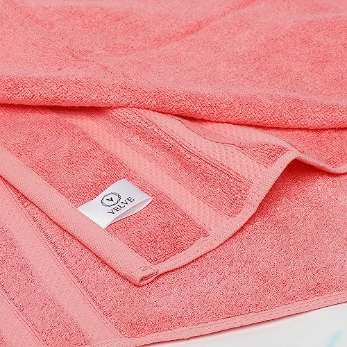 Velve Bamboo Towel for Bath for Men & Women | Ultra Soft-2x Softer & Absorbent Than Cotton | 600 GSM, 100% Bamboo Towel for Bath, Swim, Yoga, Gym | 140 * 70 CM | Pink - Image 2