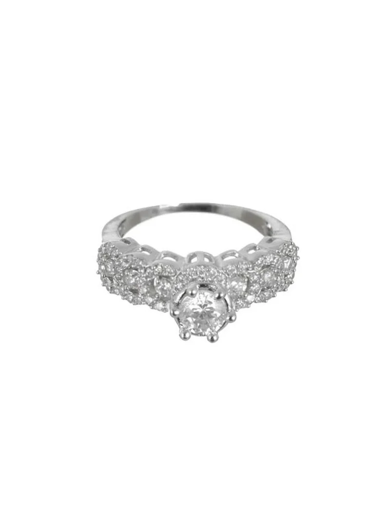 Priyaasi Women White AD-Studded Finger Rings