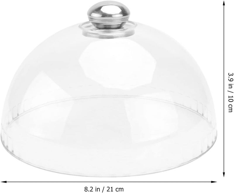 comfrt Round Clear Cake Dome Cake Display Stand Base Cover Serving Platter Cheese Dish Holder Cover with Knob Handle - Image 2