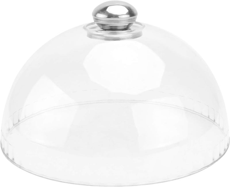 comfrt Round Clear Cake Dome Cake Display Stand Base Cover Serving Platter Cheese Dish Holder Cover with Knob Handle - Image 1
