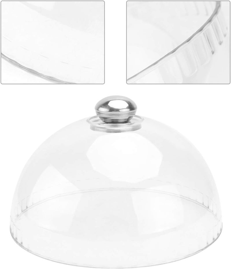 comfrt Round Clear Cake Dome Cake Display Stand Base Cover Serving Platter Cheese Dish Holder Cover with Knob Handle - Image 5