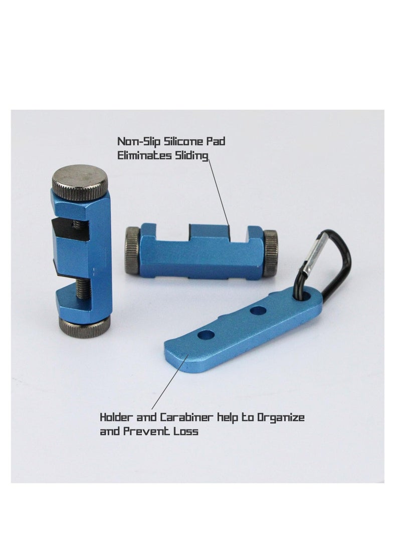 Generic Stair Gauges for Framing Square, Tall Stair Gauges with Holder and Rafter, Lengthen Anti-Lost Non-Slip Framing Square Stops, Stair Gauge Knobs for Circular Saw, Dark Blue  - Image 3