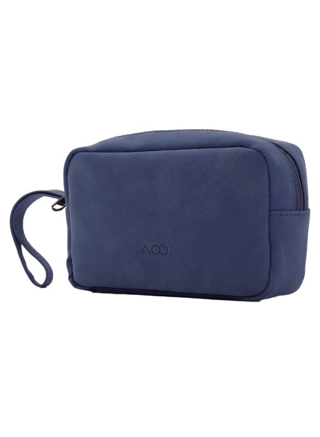 أفو حقيبة متعددة الاستخدامات  أنيق من خامة متينة مقاومة للماء، مثالية لحفظ وتنظيم الكابلات، الشواحن، الإكسسوارات، والساعات، مناسبة للسفر والاستخدام اليومي  بلون ازرق غامق . - Image 1