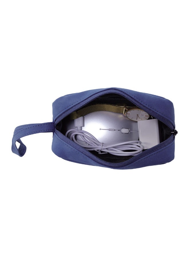 أفو حقيبة متعددة الاستخدامات  أنيق من خامة متينة مقاومة للماء، مثالية لحفظ وتنظيم الكابلات، الشواحن، الإكسسوارات، والساعات، مناسبة للسفر والاستخدام اليومي  بلون ازرق غامق . - Image 2