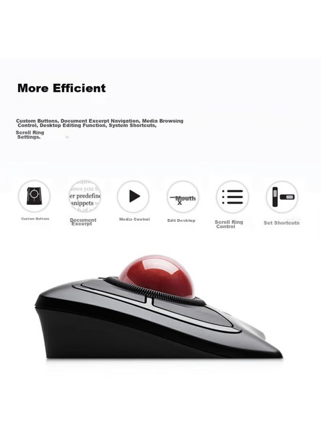 Kensington Wireless Trackball, Home And Office Mouse Design, Ergonomic Mouse, Wireless Bluetooth, With Wrist Rest, Compatible With Asus, Lenovo, Shenzhou, Hp, Apple, K72359 - Image 2