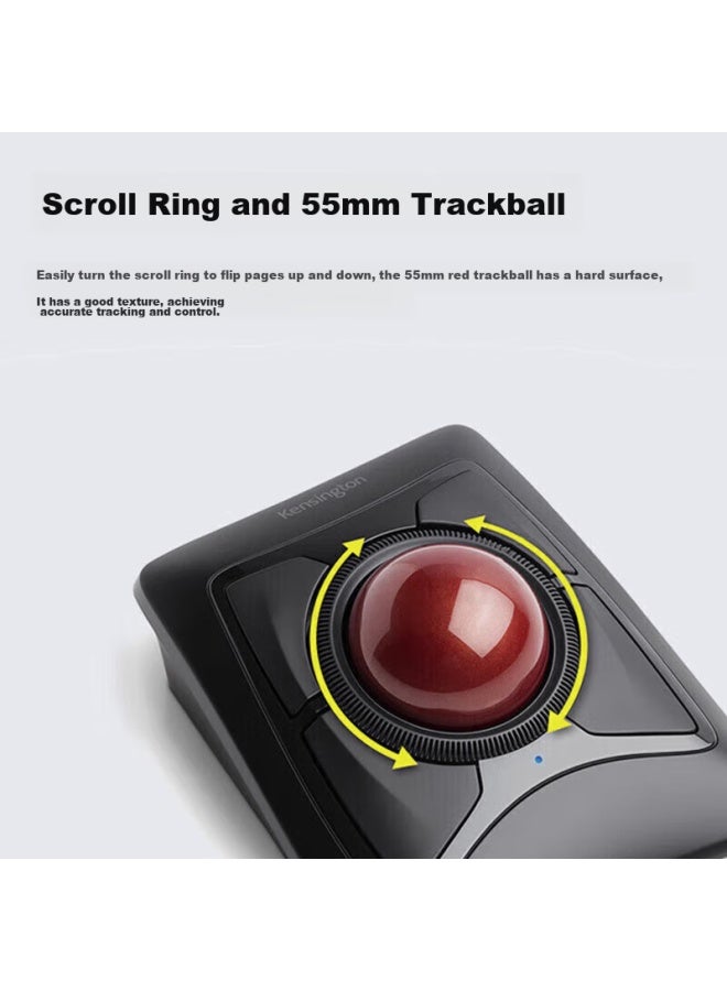 Kensington Wireless Trackball, Home And Office Mouse Design, Ergonomic Mouse, Wireless Bluetooth, With Wrist Rest, Compatible With Asus, Lenovo, Shenzhou, Hp, Apple, K72359 - Image 5