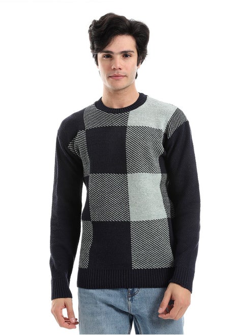 Wool Mens Pullover With Multi Design