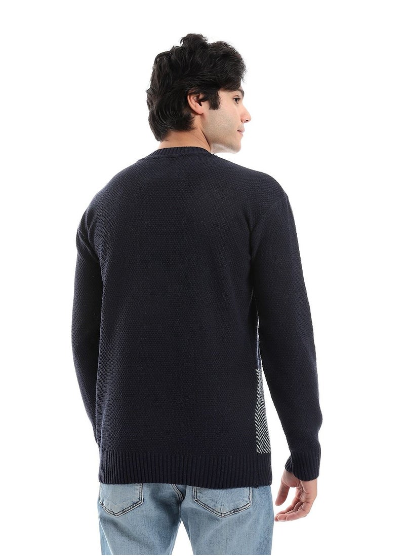 Caesar - Wool Mens Pullover With Multi Design - Image 1