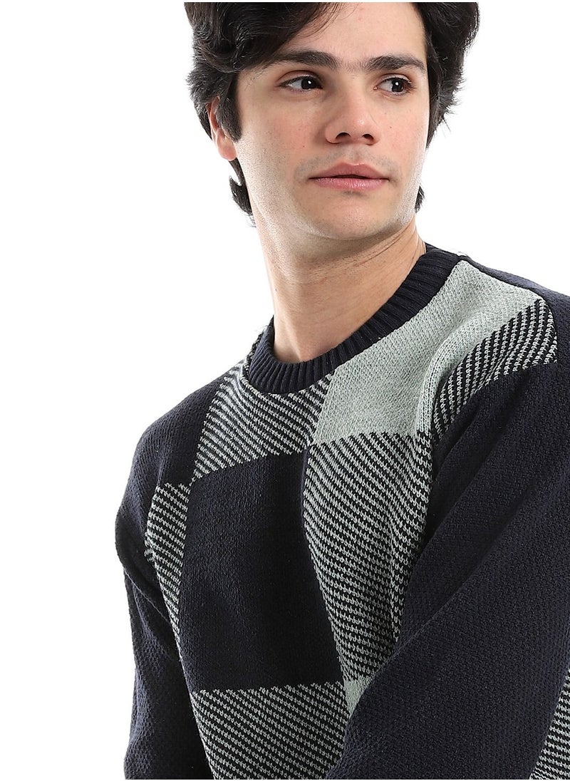Caesar - Wool Mens Pullover With Multi Design - Image 1