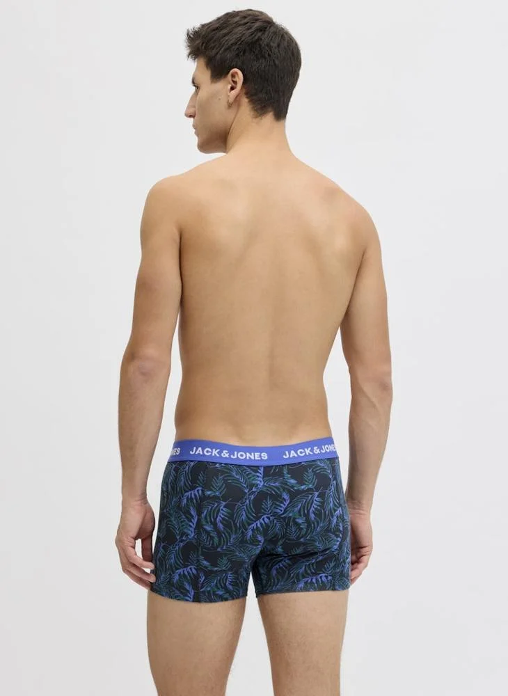 JACK & JONES  3 Pack Of Logo band Trunks for Men | Best Price UAE
