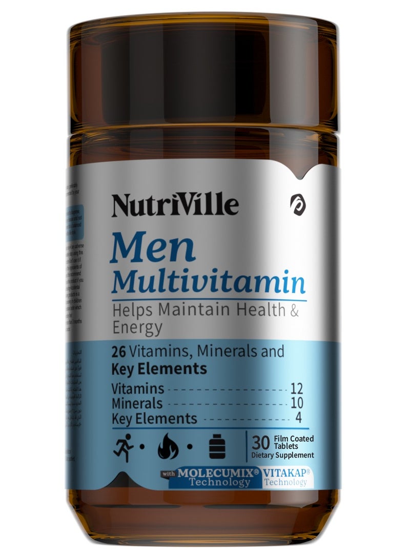 نيوترفيل مان مالتى فيتامين 30 قرصًا مغلفًا بطبقة فيلم