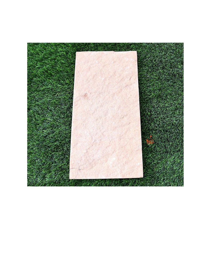 KNP Garden stepping stones Anti-slip Rectangular 20x40cm Beige Set of 3 stones - Image 3