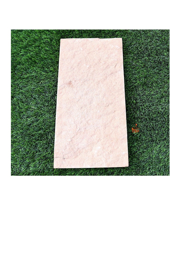 KNP Garden stepping stones Anti-slip Rectangular 20x40cm Beige Set of 3 stones - Image 2