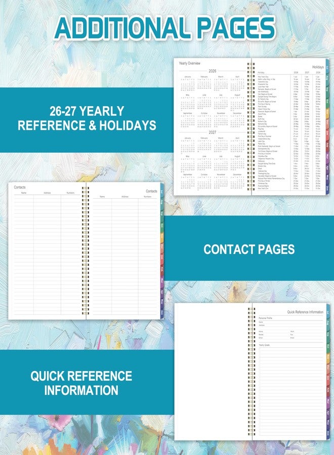 MaaIbok Planner 2026-2027 - Academic Planner 2026-2027, July 2026 - June 2027, 8.5" x 11", Calendar Planner with Colorful Monthly Tabs, Twin-wire Binding, Holidays, Back Pocket - Image 5