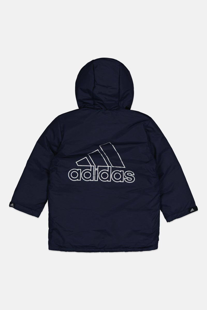 Adidas جاكيت خارجي طويل الأكمام للأطفال الأولاد، Navy - Image 2