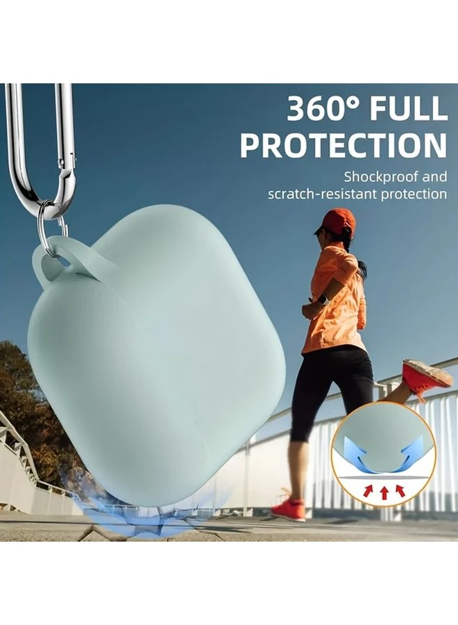 Light Violet Airpods 4 Case With Anti Loss Strap and Cleaning Pen Protection Set - Image 5