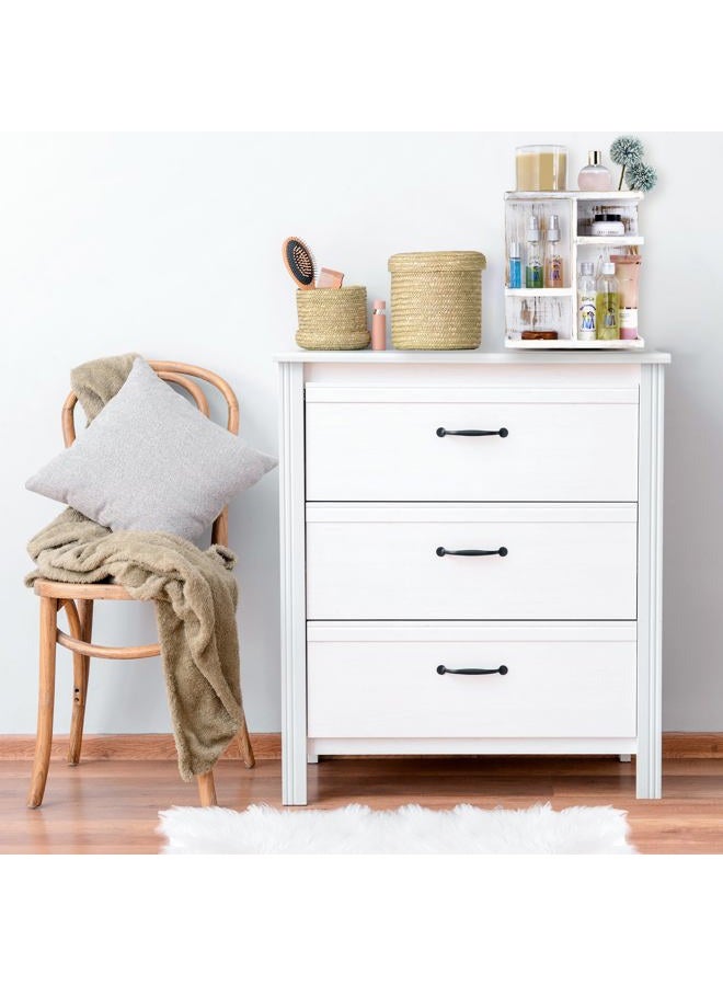 Sorbus منظم مكياج 360° - دوار خشبي رمادي لتخزين مستحضرات التجميل والعناية بالبشرة - Image 5