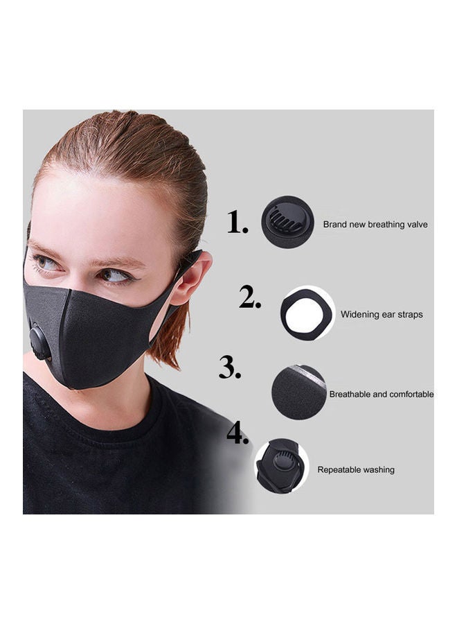 NIBEMINENT Breathable Face Cover Dustproof Windproof Mouth Mask 3D Stereo Protective Respirator With Breather Valve - Image 4