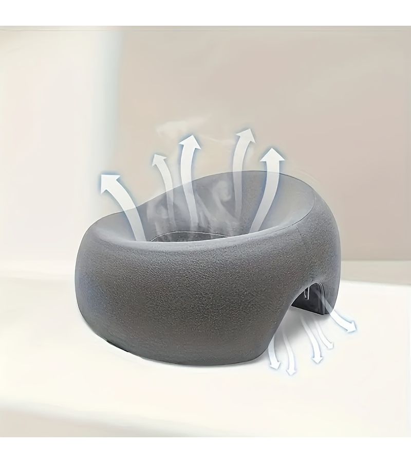 Soft O Shaped Facial Pillow Grey For Beauty Salon Face Down Pillow Beauty Bed Multi Functional Adult Facial Care Relaxation - Image 4