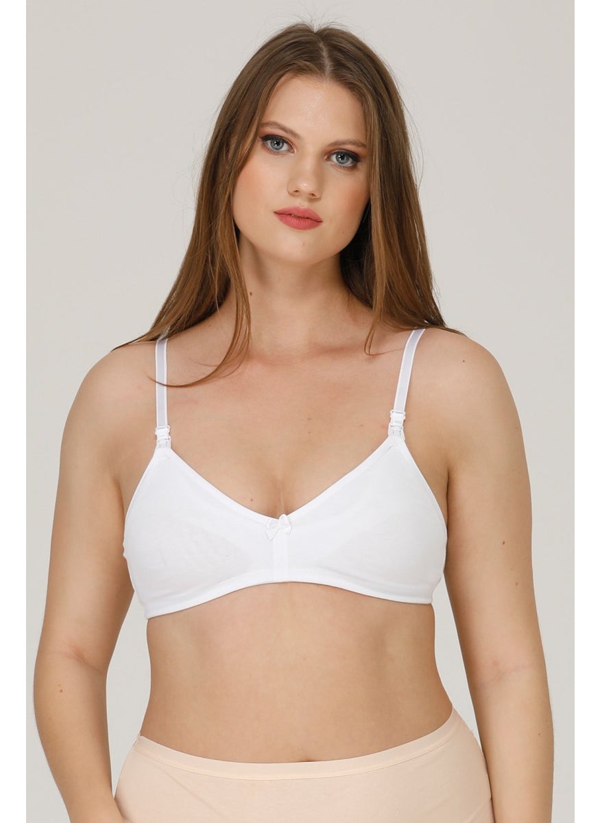 Parlingerie Par Lingerie Pl Nursing Bra Cotton Cupless White  - Image 2