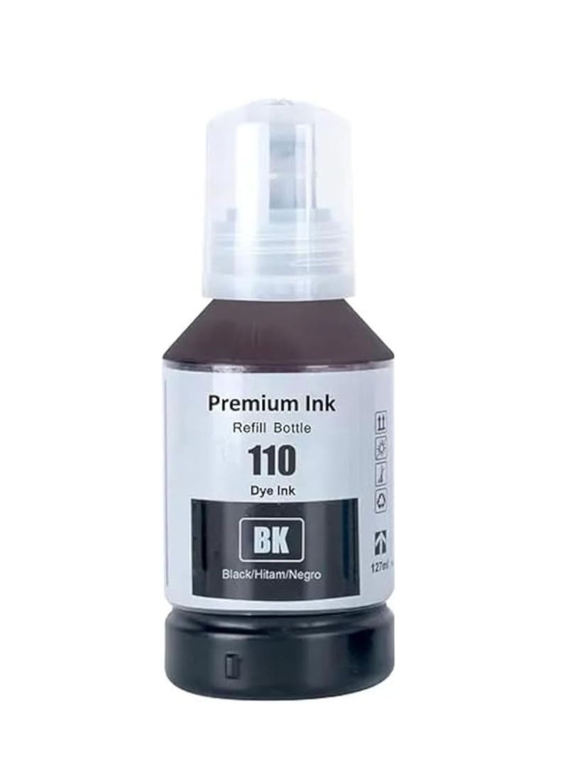 Terabyte 110S ink  127ml for EcoTank for EPSON Black Double for M1100/M1120/ M1140/M1170/M1180/ M2120/M2140/M2170/ M3140/M3170/M3180 - Image 1